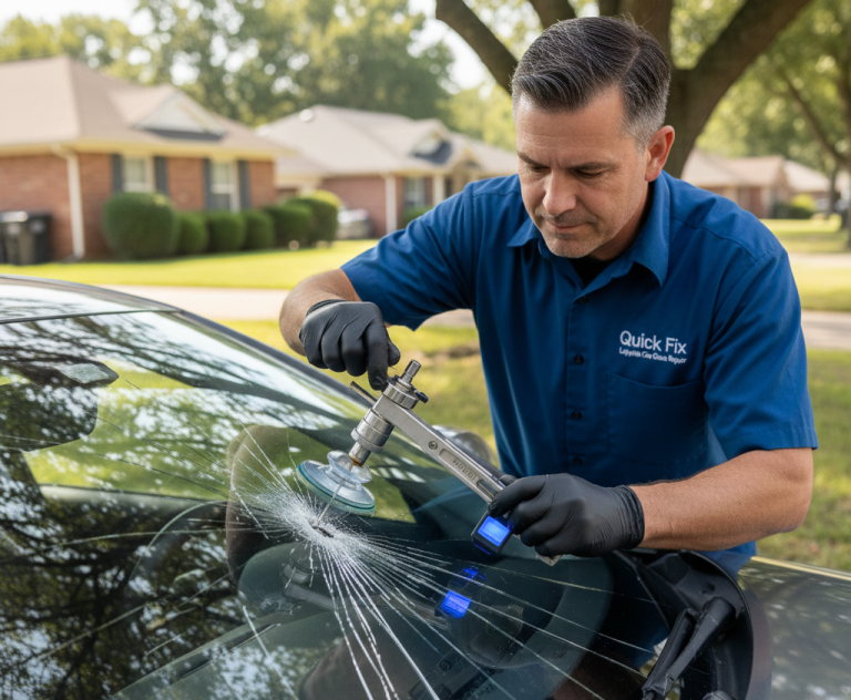 Crack windshield repair in Lafayette